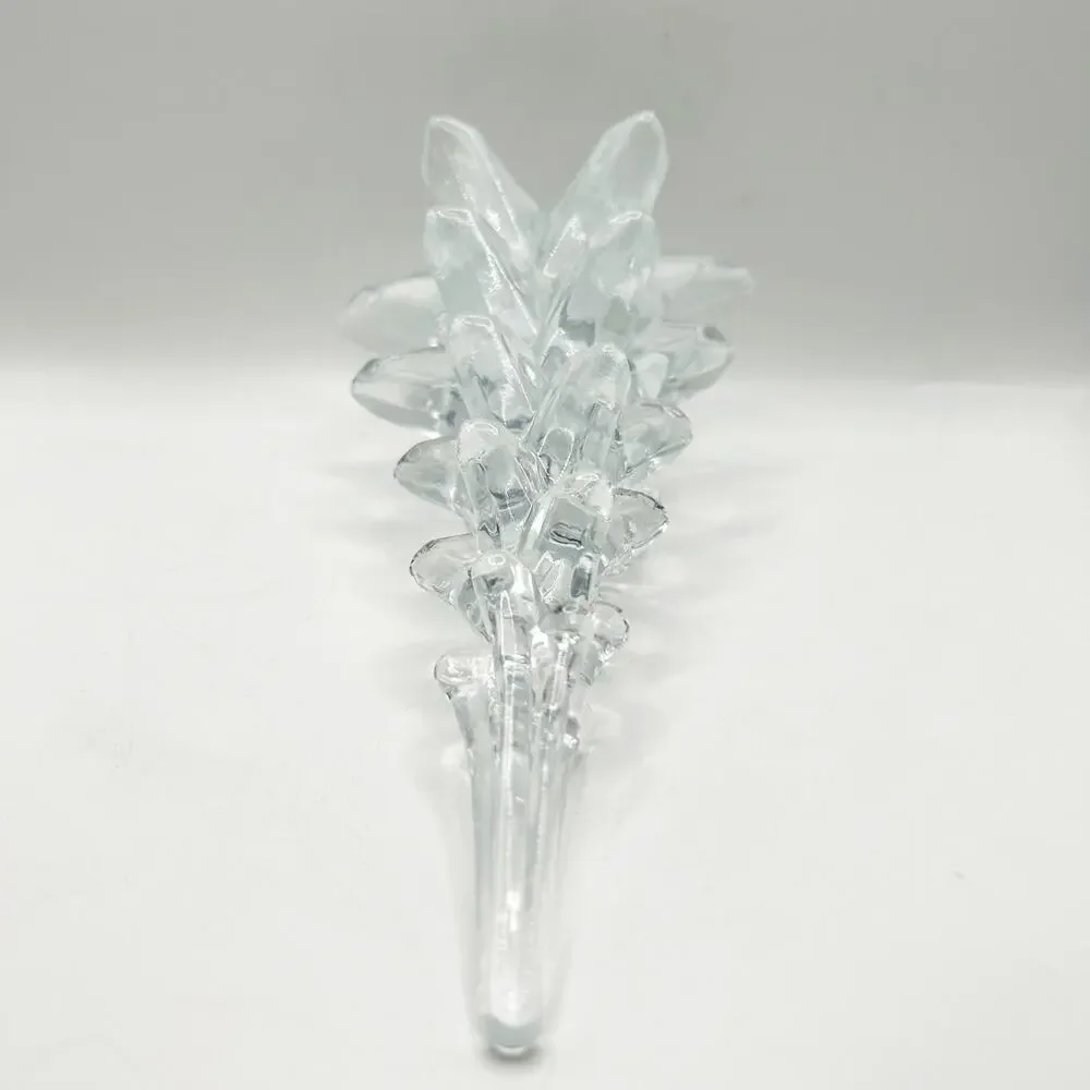 Vintage Crystal Glass Christmas Tree 8” Tall Clear Glass Figurine EUC - Picture 6 of 7